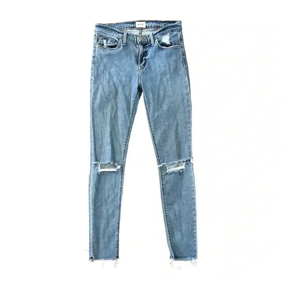Hudson Blue Distressed Skinny Jeans Size 26 - Picture 1 of 6